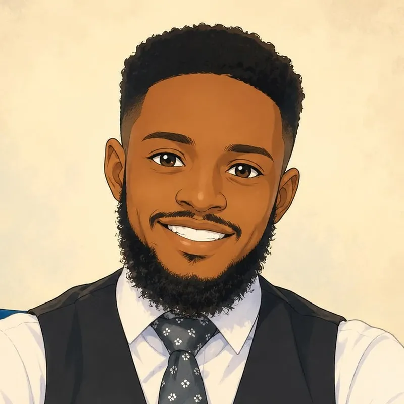 Illustrated portrait of Daniel Odiachi